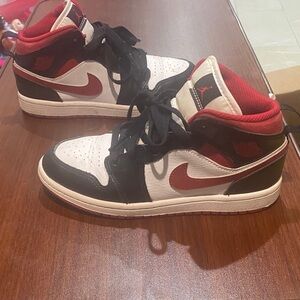 Nike Red and Black High-Top Sneakers